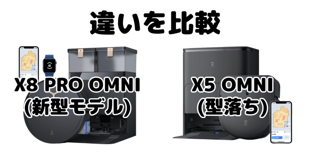 X8 PRO OMNIとX5 OMNIの違いを比較 DEEBOT