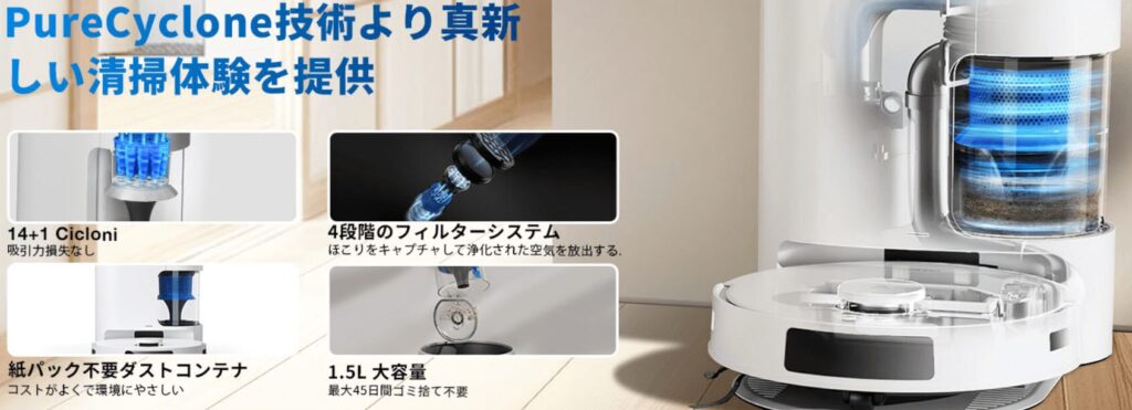 N20 PRO PLUSは45日間ゴミ捨て不要
