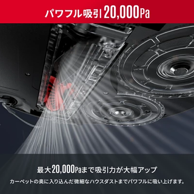 Saros 10 Rの吸引力は20000Pa